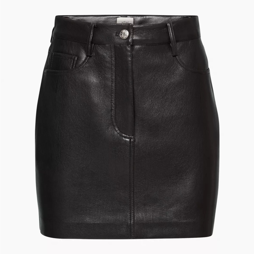 Aritzia Wilfred Chemistry Vegan leather mini skirt